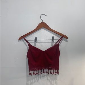 Charlotte Russe red crop top